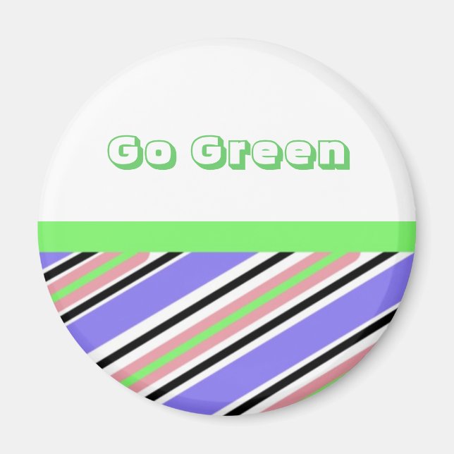 Imán Diseño de banda moderna Vamos Verde (Frente)