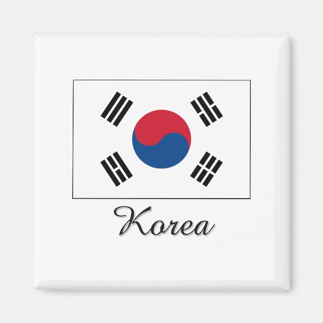 Imán Diseño de bandera de Corea (Frente)