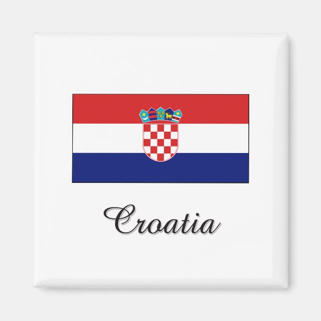 Imán Diseño de bandera de Croacia (Frente)