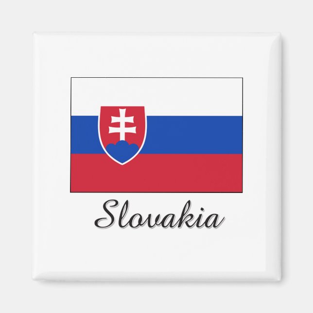 Imán Diseño de bandera de Eslovaquia (Frente)