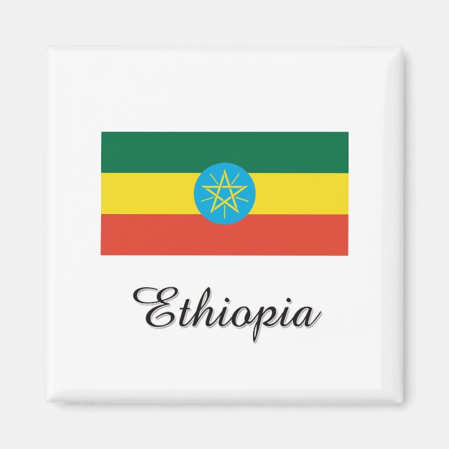 Imán Diseño de bandera de Etiopía (Frente)