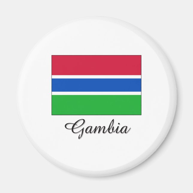 Imán Diseño de bandera de Gambia (Frente)