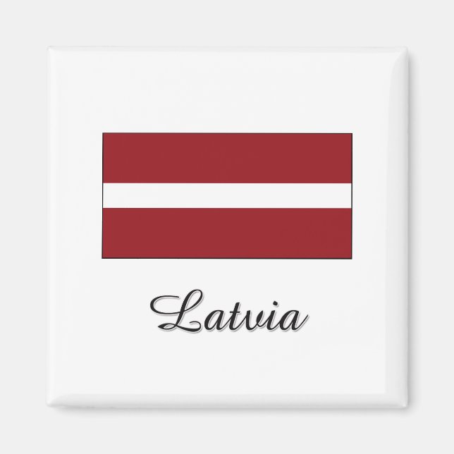 Imán Diseño de bandera de Letonia (Frente)