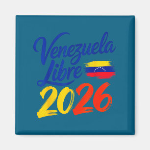 Imán Diseño de Bandera de Libertad Patriótica Venezuela