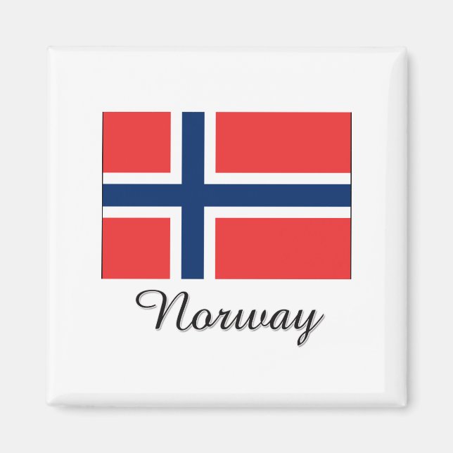 Imán Diseño de bandera de Noruega (Frente)
