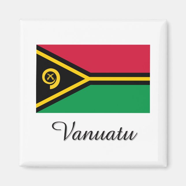 Imán Diseño de bandera de Vanuatu (Frente)