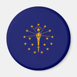 Imán Diseño de bandera del estado de Indiana