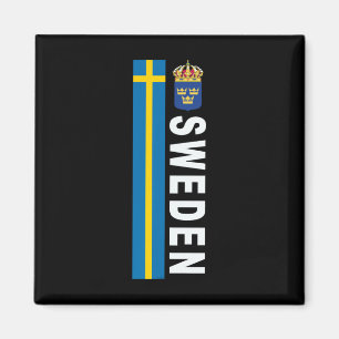 Imán Diseño de bandera sueca al estilo fútbol de Suecia