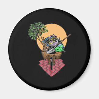 Imán Diseño de barril de rueda de jardinería