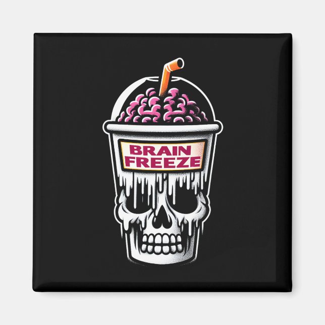 Imán Diseño de bebida Halloween con helado de helado de (Frente)