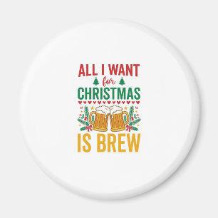 Imán Diseño de Bebida Navideña Christmas Brew