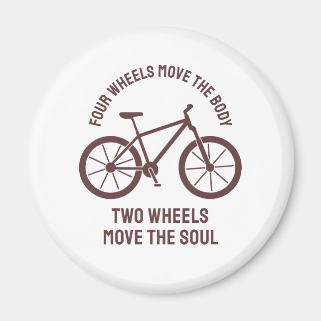 Imán Diseño de bicicleta genial - Dos ruedas mueven el  (Frente)