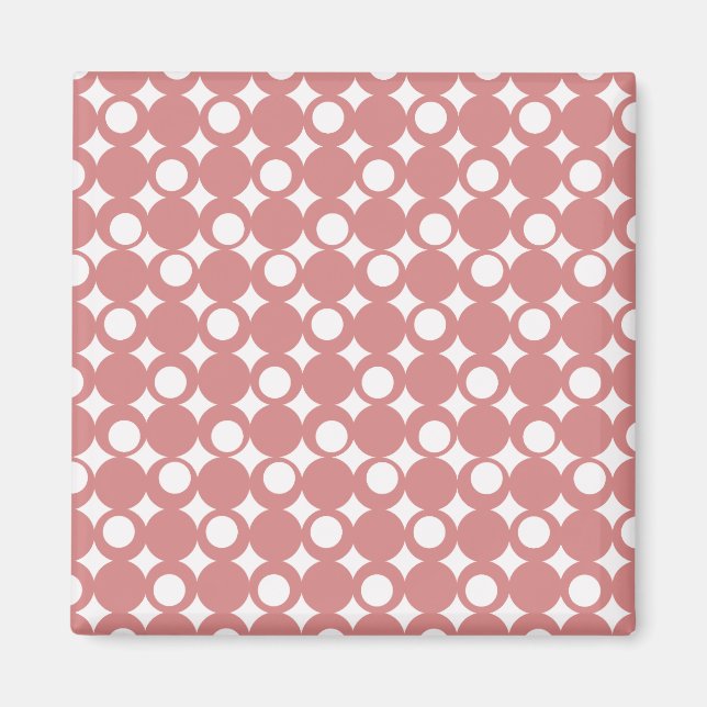 Imán Diseño de bolas de mod rosadas en Emporio Moffa (Frente)