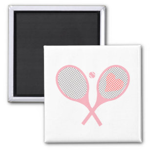 Imán Diseño de bolas para jugadores de tenis del corazó