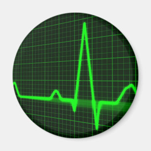 Imán Diseño de botón de pulso médico latido del corazón