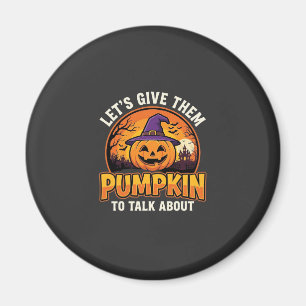 Imán Diseño de broma de calabaza de Halloween_1
