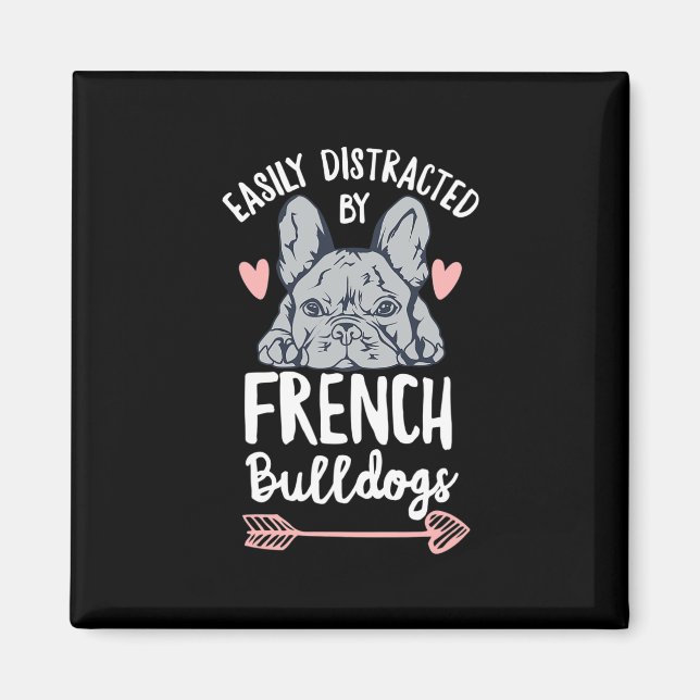 Imán Diseño De bulldog Para Un Propietario Francés (Frente)