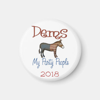 Imán Diseño de burro patriótico DEMS My Fiesta