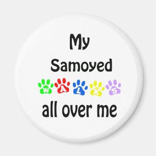 Imán Diseño de caminatas Samoyed