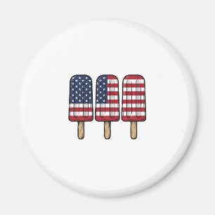Imán Diseño de camisa de bandera de paleta patriótica v