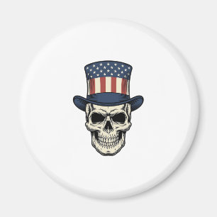 Imán Diseño de camiseta con grabado vintage de calavera