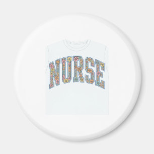 Imán Diseño de camiseta con letras de equipo universita
