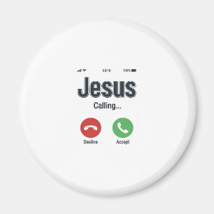 Imán Diseño de camiseta cristiana de pantalla de teléfo