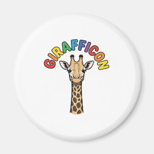 Imán Diseño de camiseta de animal lindo icono de jirafa