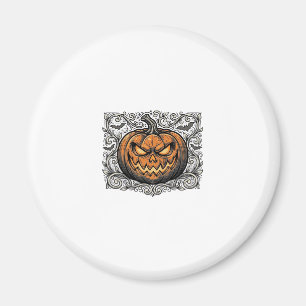 Imán Diseño de camiseta de calabaza de Halloween con gr