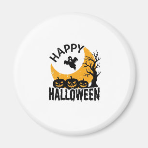 Imán Diseño de camiseta de calabaza fantasma Feliz Hall