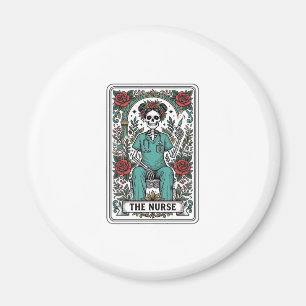 Imán Diseño de camiseta de carta de tarot de enfermera