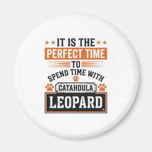 Imán Diseño de camiseta de época de perro leopardo Cata