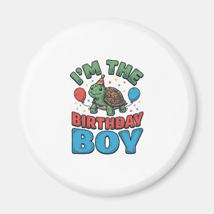 Imán Diseño de camiseta de fiesta vintage de tortuga cu