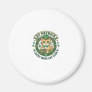 Imán Diseño de camiseta de gato lindo irlandés afortuna