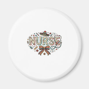 Imán Diseño de camiseta de grabado vintage de enfermera