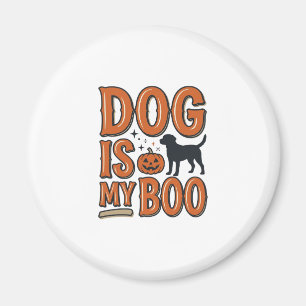 Imán Diseño de camiseta de Halloween Vintage Dog Is My