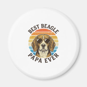 Imán Diseño de camiseta de Papá de Beagle vintage el me