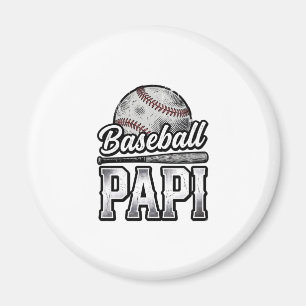 Imán Diseño de camiseta de papá de béisbol vintage para