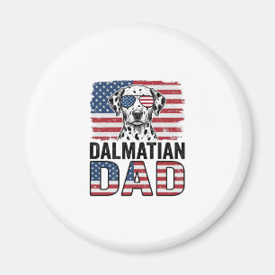 Imán Diseño de camiseta de perro vintage patriota padre