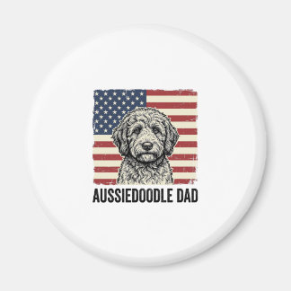 Imán Diseño de camiseta de perro vintage patriótica de