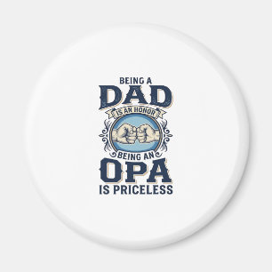 Imán Diseño de camiseta de puño vintage de papá y Opa_1