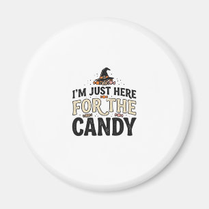 Imán Diseño de camiseta de sombrero de bruja de dulces 