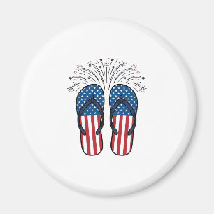 Imán Diseño de camiseta de verano de fuegos artificiale