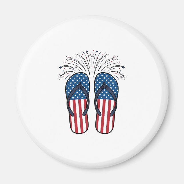 Imán Diseño de camiseta de verano de fuegos artificiale (Frente)
