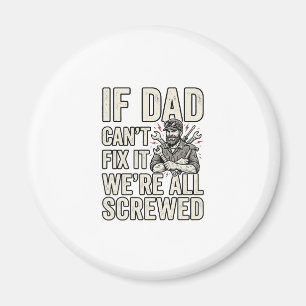 Imán Diseño de camiseta divertido mecánico papá si papá