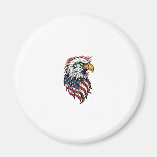Imán Diseño de camiseta vectorial de águila patriótica