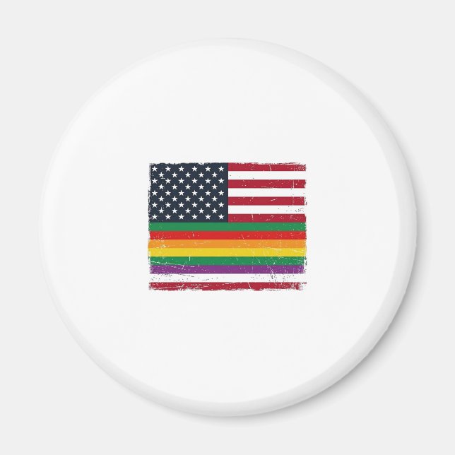 Imán Diseño de camiseta vectorial de bandera de orgullo (Frente)