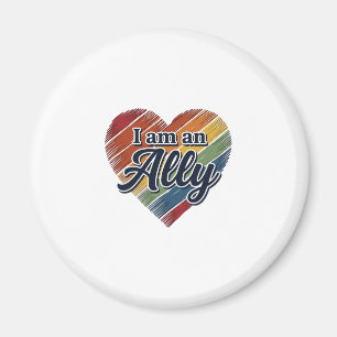 Imán Diseño de camiseta vectorial de corazón aliado arc