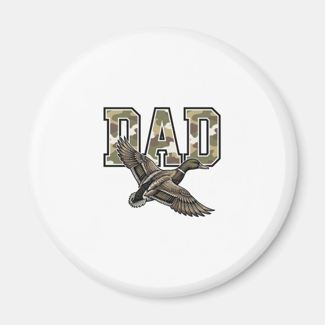 Imán Diseño de Camiseta Vectorial de Papá Pato de Graba (Frente)