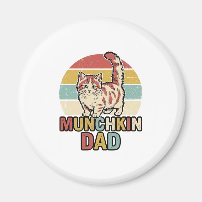 Imán Diseño de camiseta vectorial para papá Munchkin Re (Frente)
